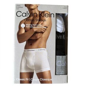 Calvin Klein Black, Gray and White Boxer Trunk with Signature Waistband - XXL